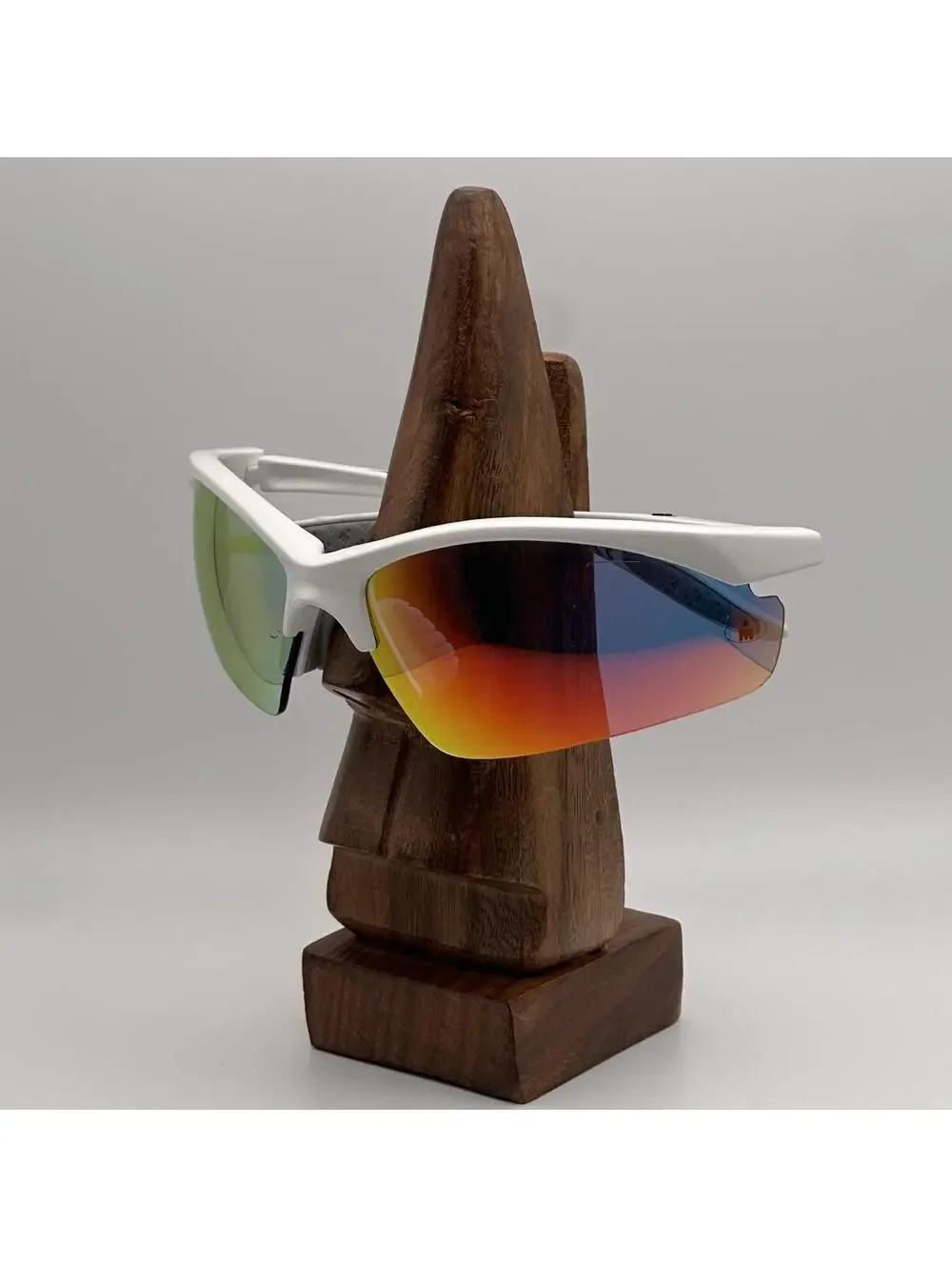Ironman Triathlon White Red RV ACA Sports Sunglasses with Mirrored Lenses